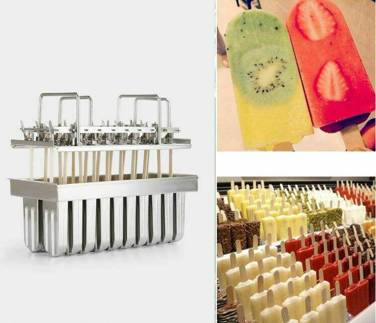 20pcs Stainless Steel Molds Ice Lolly Popsicle Ice Cream Stick Holder Industrial - Fresh Stock Dated February 2026