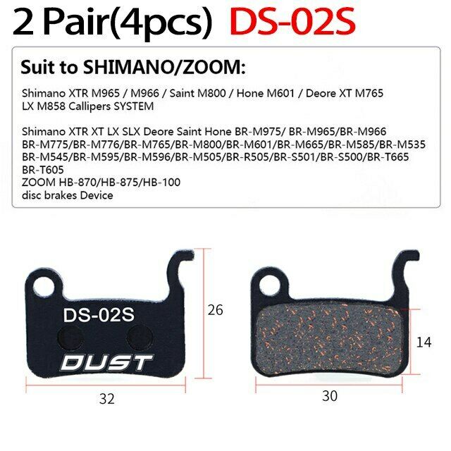 2 Pair (4pcs) MTB Bicycle Hydraulic Disc Ceramics Brake Pads For b01s SHIMANO - Fresh Stock Dated December 2025