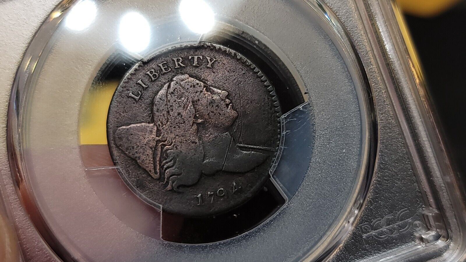 1794 Normal Head, Small Letters Edge, Half Cent 1/2C C-3a, B-5b PCGS VG Scratch - Fresh Stock Dated December 2025