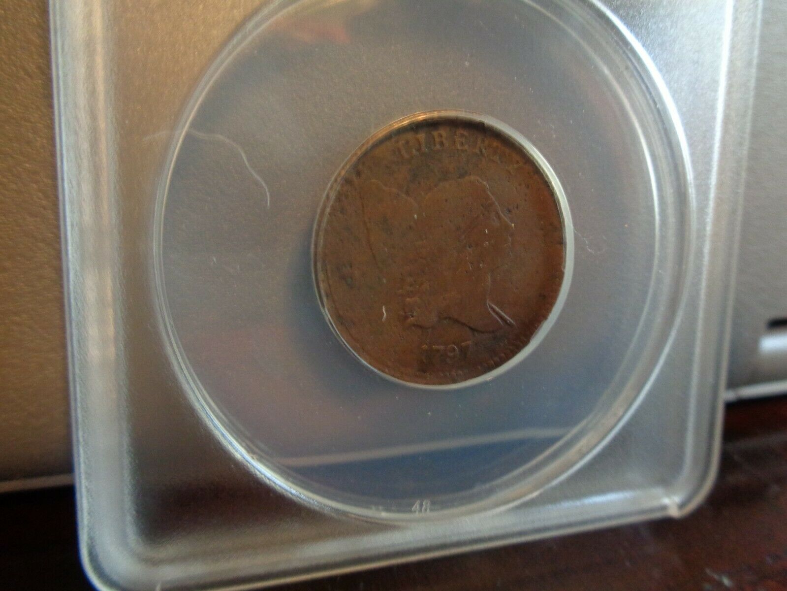 1797  ANACS VG 8 Details Liberty Cap Half Cent Coin 1/2c Plain Edge - Fresh Stock Dated December 2025