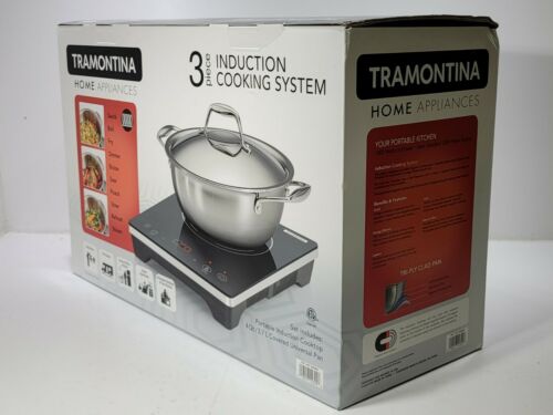 Tramontina 3 Piece Protable Induction Cooking System w/ 4qt Covered Pan - Fresh Stock Dated February 2026