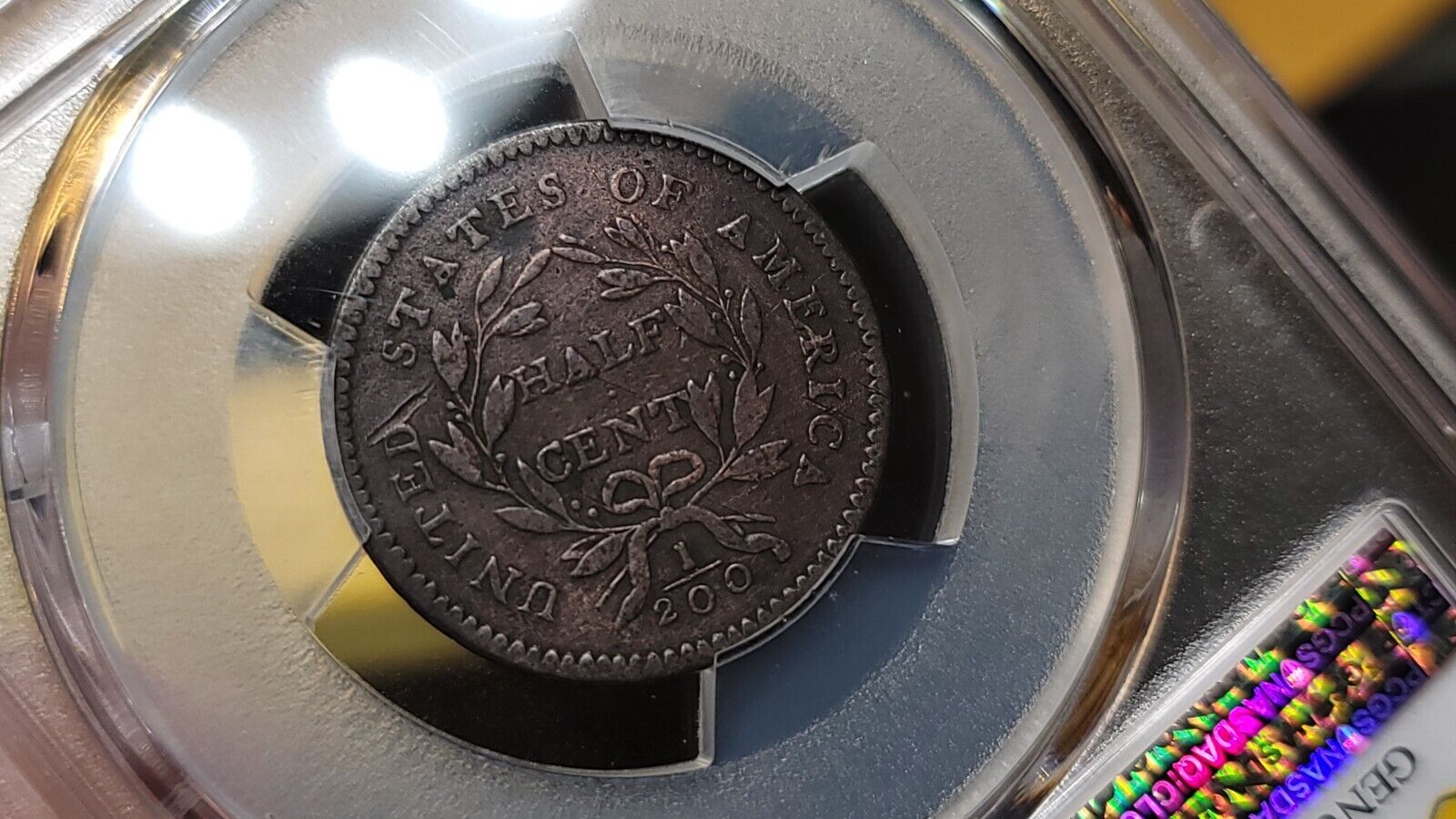 1794 Normal Head, Small Letters Edge, Half Cent 1/2C C-3a, B-5b PCGS VG Scratch - Fresh Stock Dated December 2025