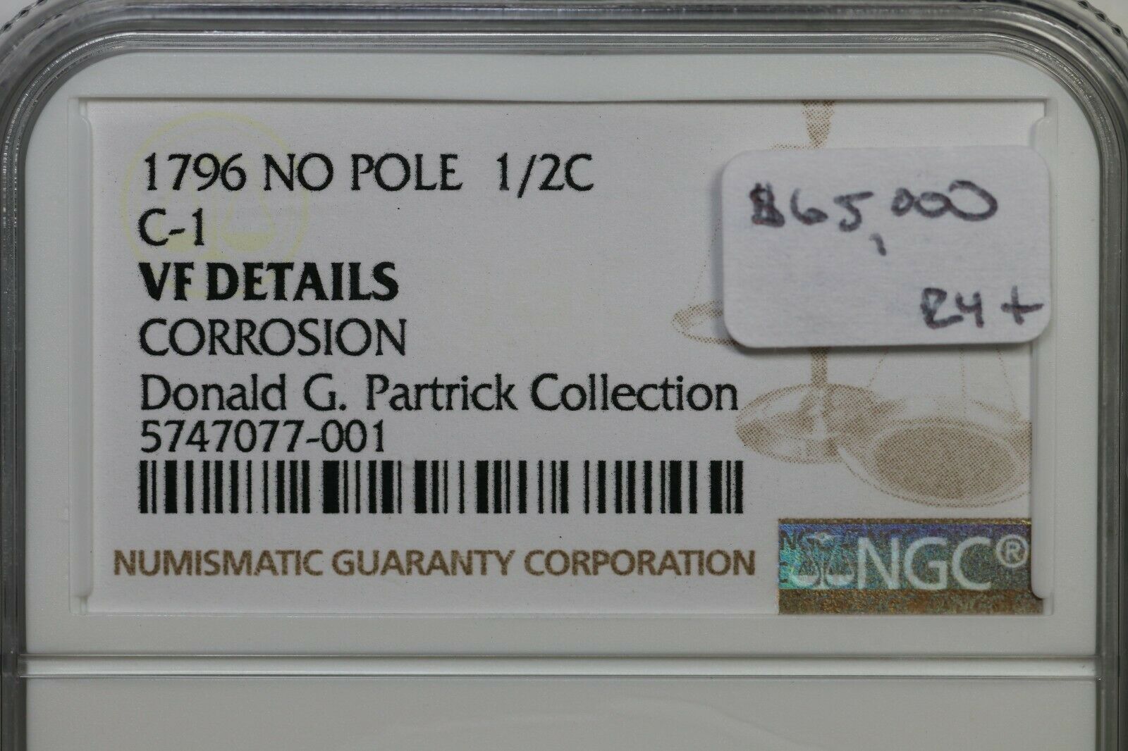 1796 C-1 R-2 NGC VF Details Liberty Cap Half Cent Coin 1/2c - Fresh Stock Dated December 2025