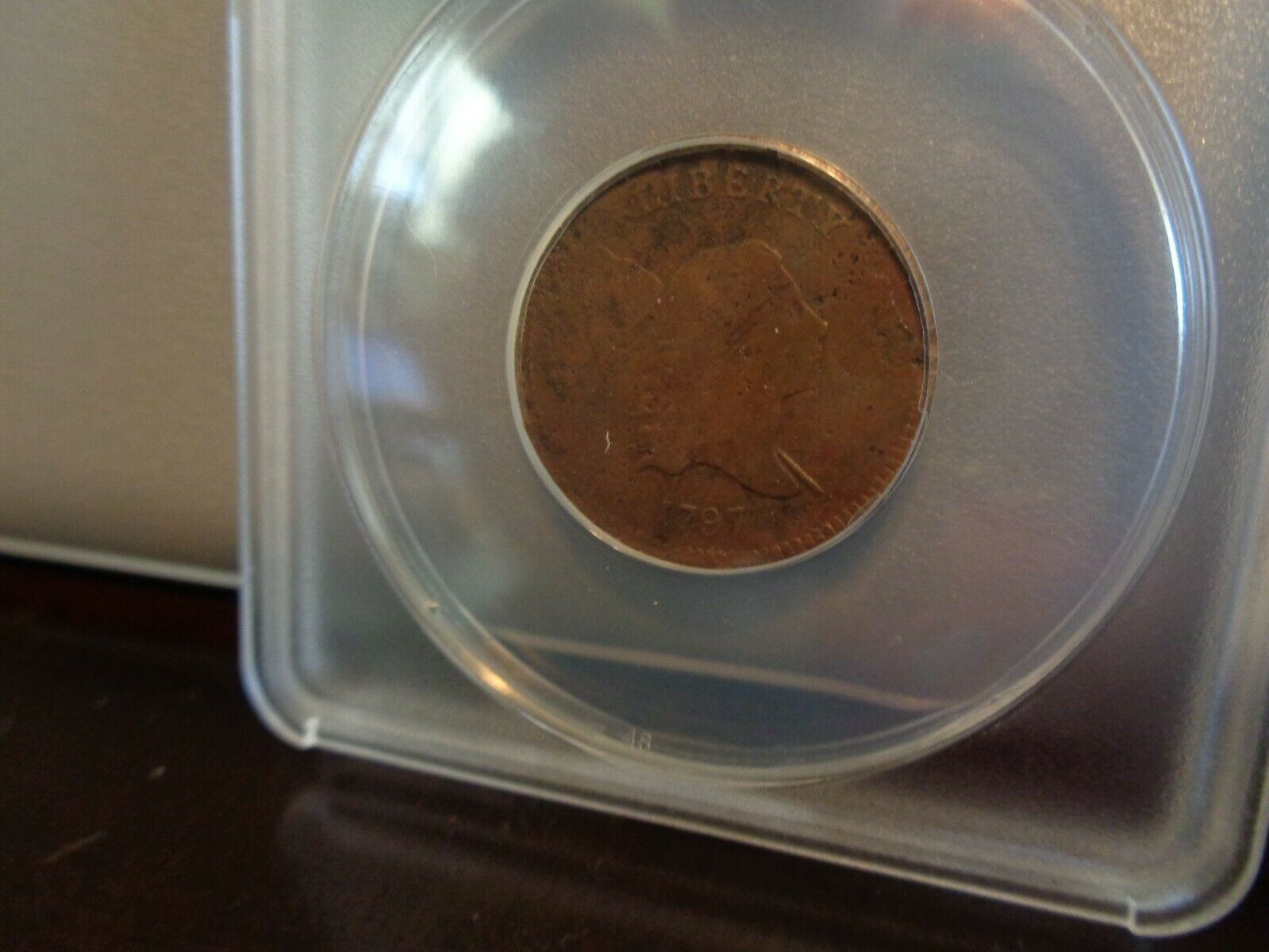 1797  ANACS VG 8 Details Liberty Cap Half Cent Coin 1/2c Plain Edge - Fresh Stock Dated December 2025