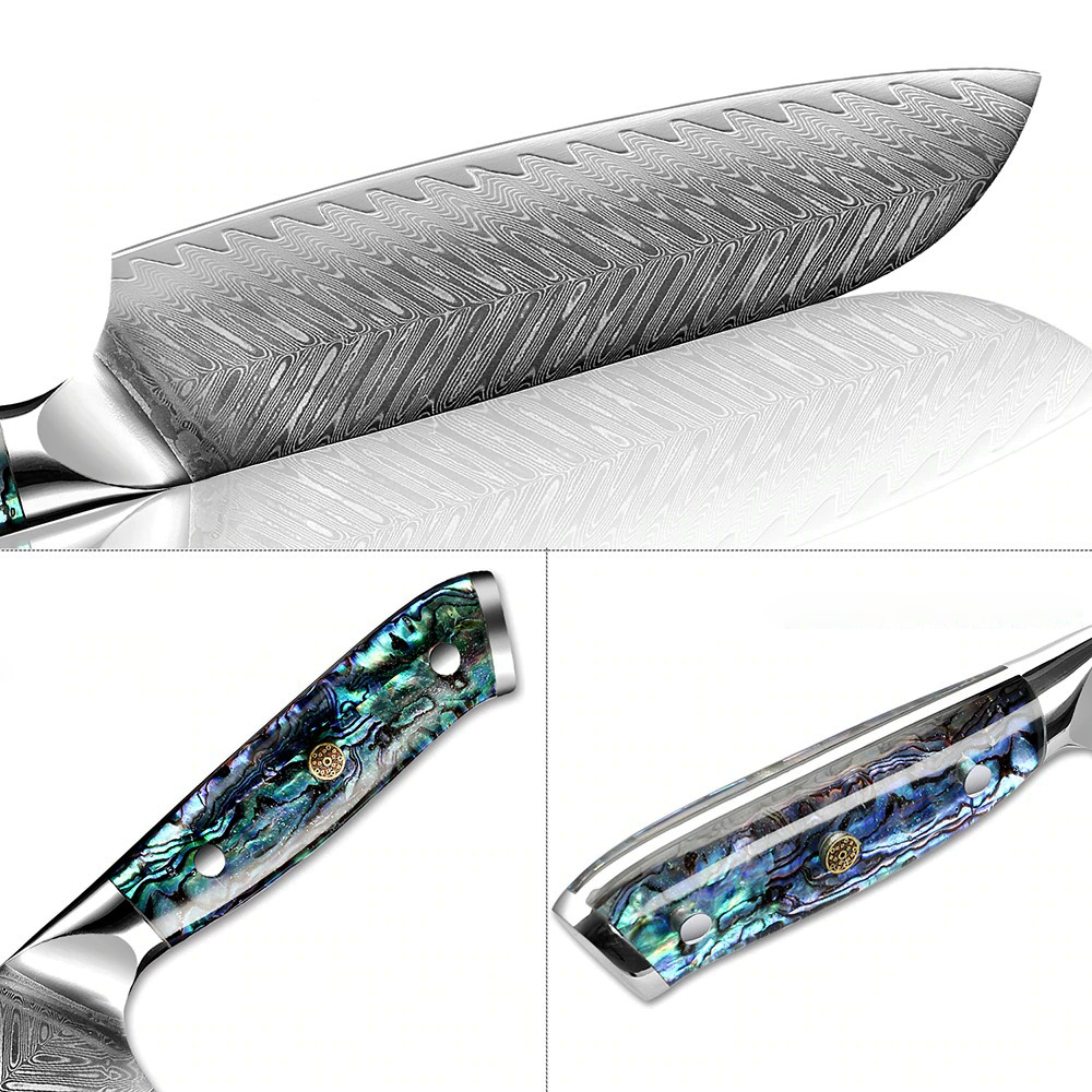 7In Chef Santoku Knife 67Layers VG10 Damascus Steel Kitchen Knives Free Shipping - Fresh Stock Dated January 2026