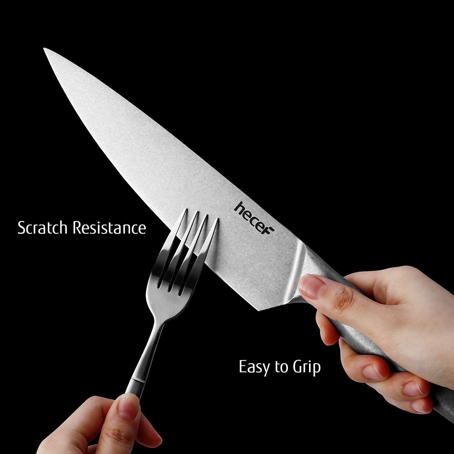 5 Pcs Knife Set for Kitchen with Sheaths Very Sharp German Stainless Steel Knife - Fresh Stock Dated February 2026