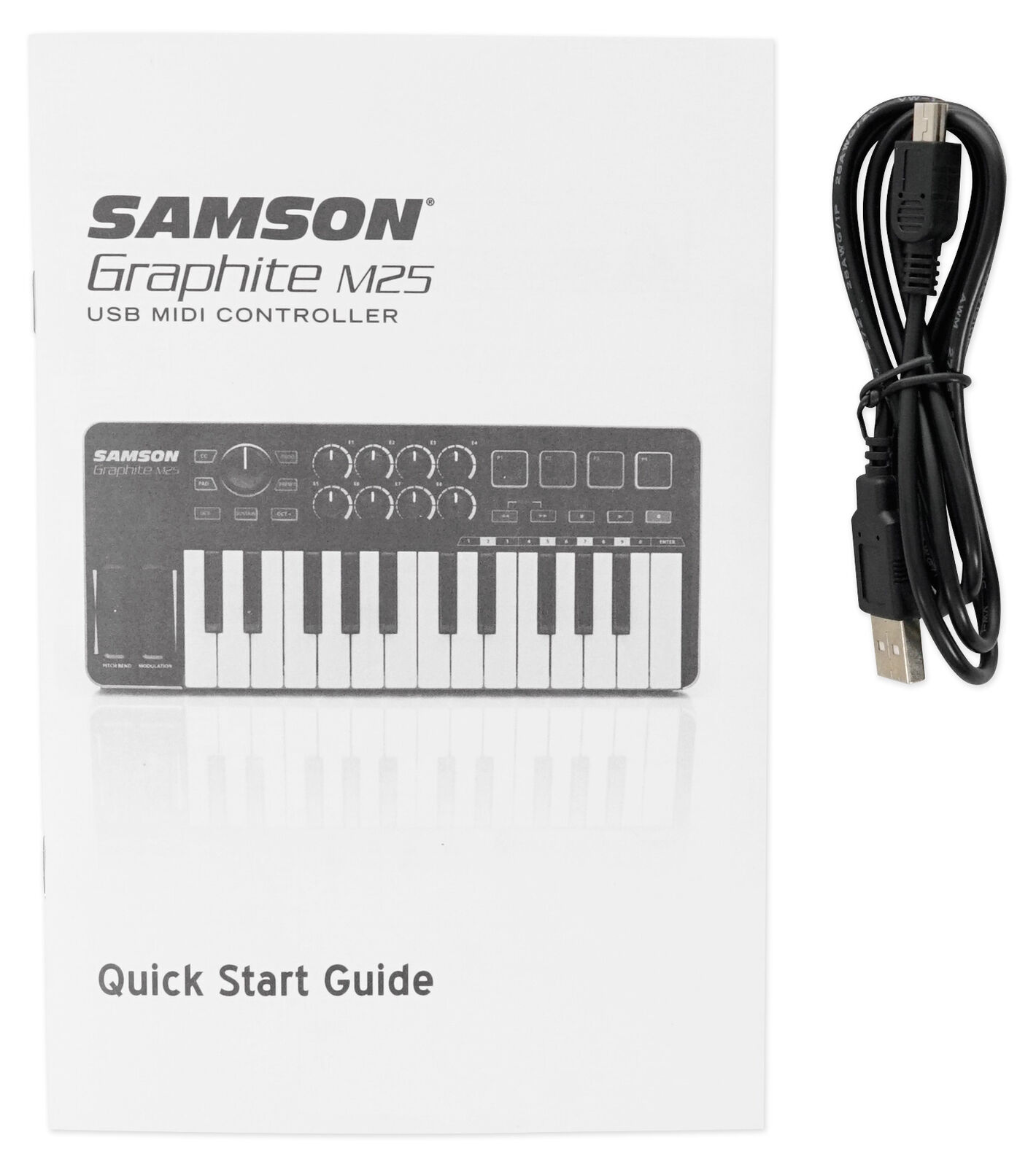 Samson Graphite M25 25-Key USB MIDI DJ Keyboard Controller For PC, MAC SAKGRM25 - Fresh Stock Dated December 2025