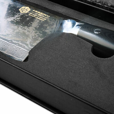 Kessaku Cleaver Butcher Knife Dynasty 67-Layer Japanese Damascus Steel, 7-Inch - Fresh Stock Dated January 2026