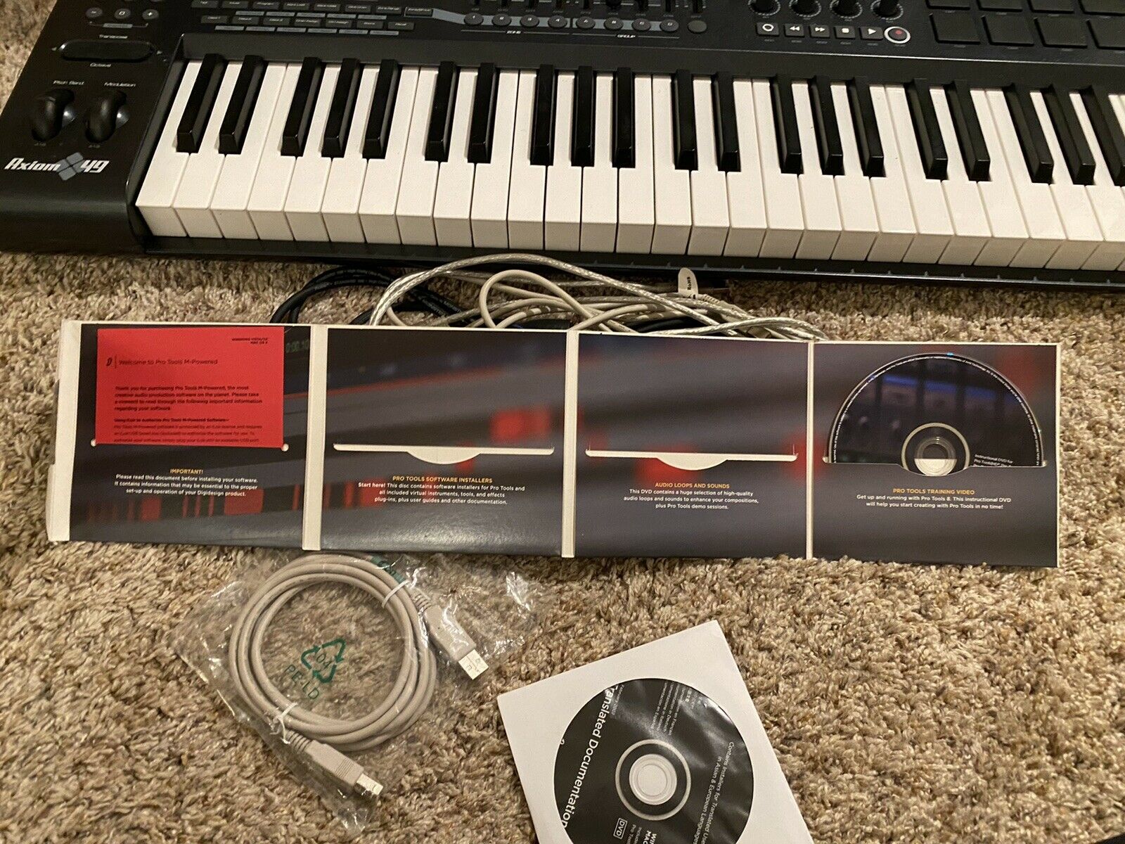 M-Audio Axiom 49 Key Semi Weighted USB MIDI Controller W/ Cables & Box - Fresh Stock Dated December 2025