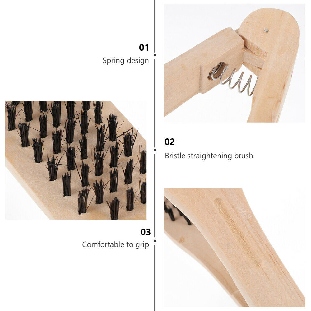 2Pcs Hair Straightening Brush V-shaped Hair Comb Hair Straightener Comb Tool - Fresh Stock Dated February 2026