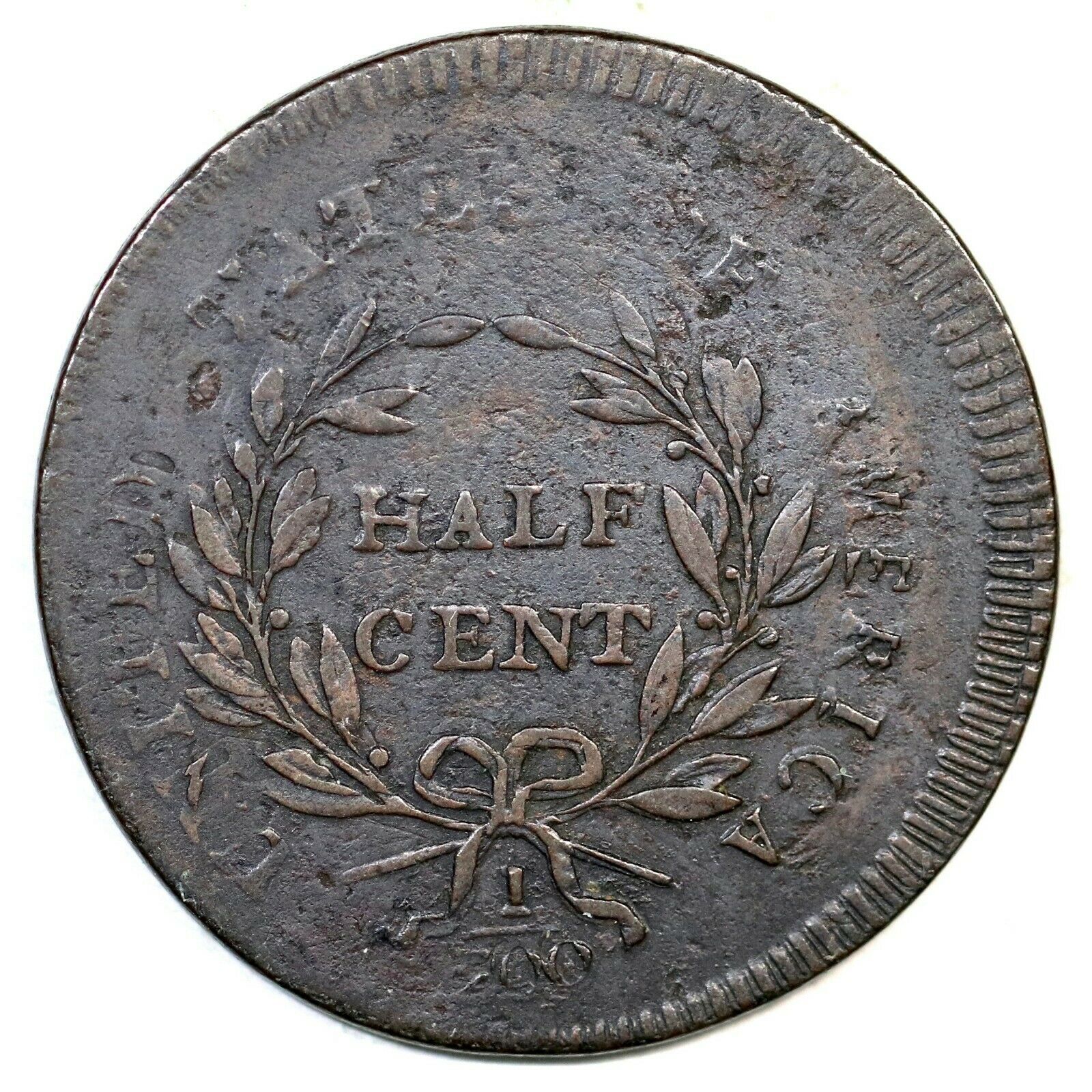 1795 C-6a R-2 Double Struck Liberty Cap Half Cent Coin 1/2c - Fresh Stock Dated December 2025