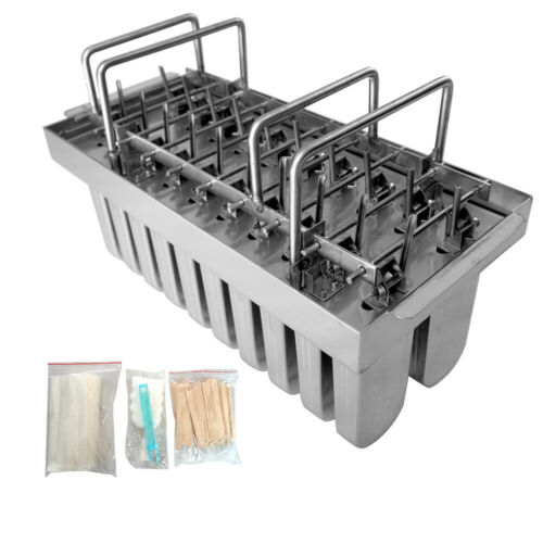20pcs Stainless Steel Ice Cream Sticks Mold Ice Lolly Popsicle Mold Pop Holder - Fresh Stock Dated February 2026