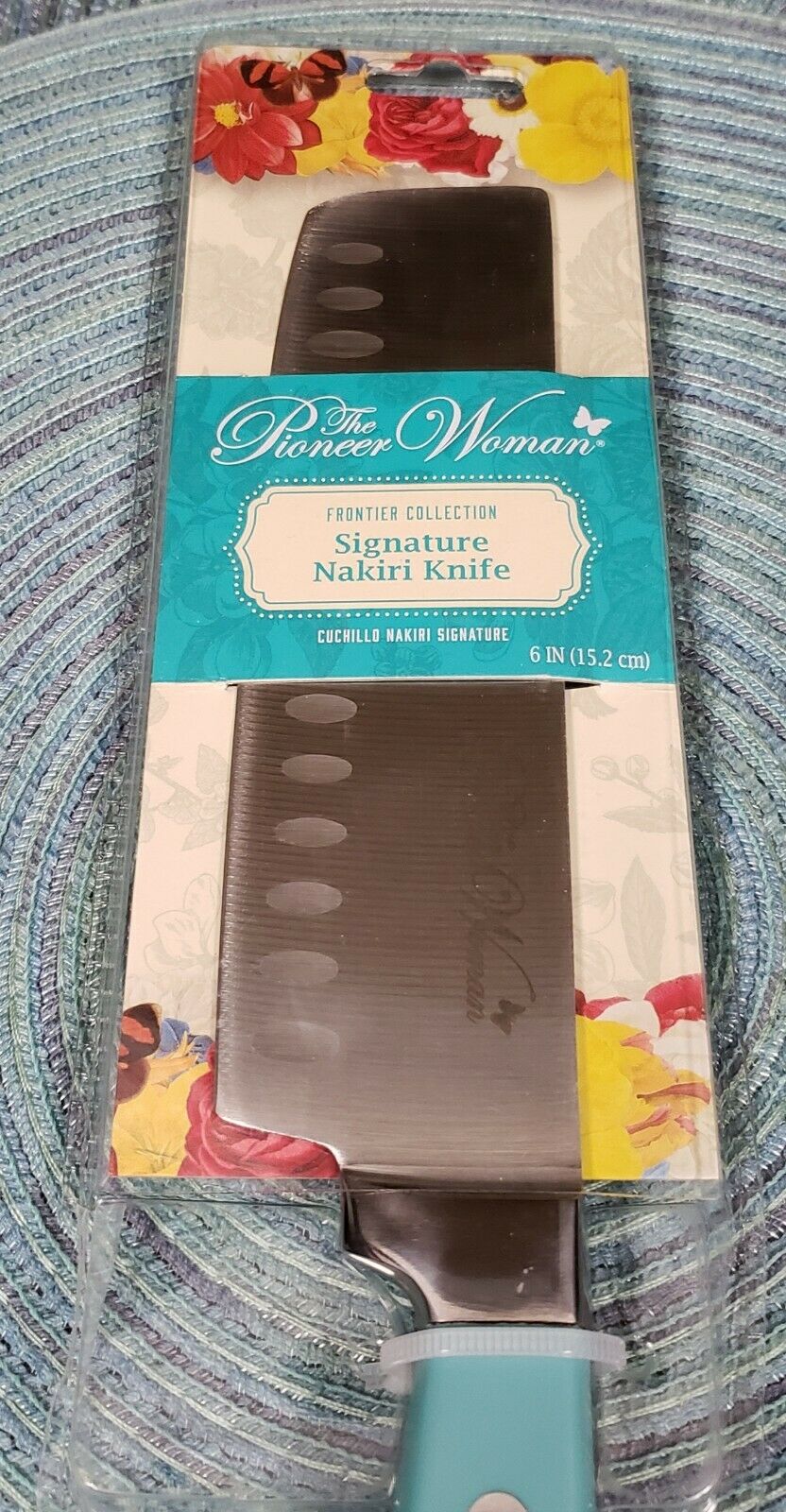 THE PIONEER WOMAN FRONTIER COLLECTION SIGNATURE NAKIRI KNIFE TEAL NEW - Fresh Stock Dated January 2026
