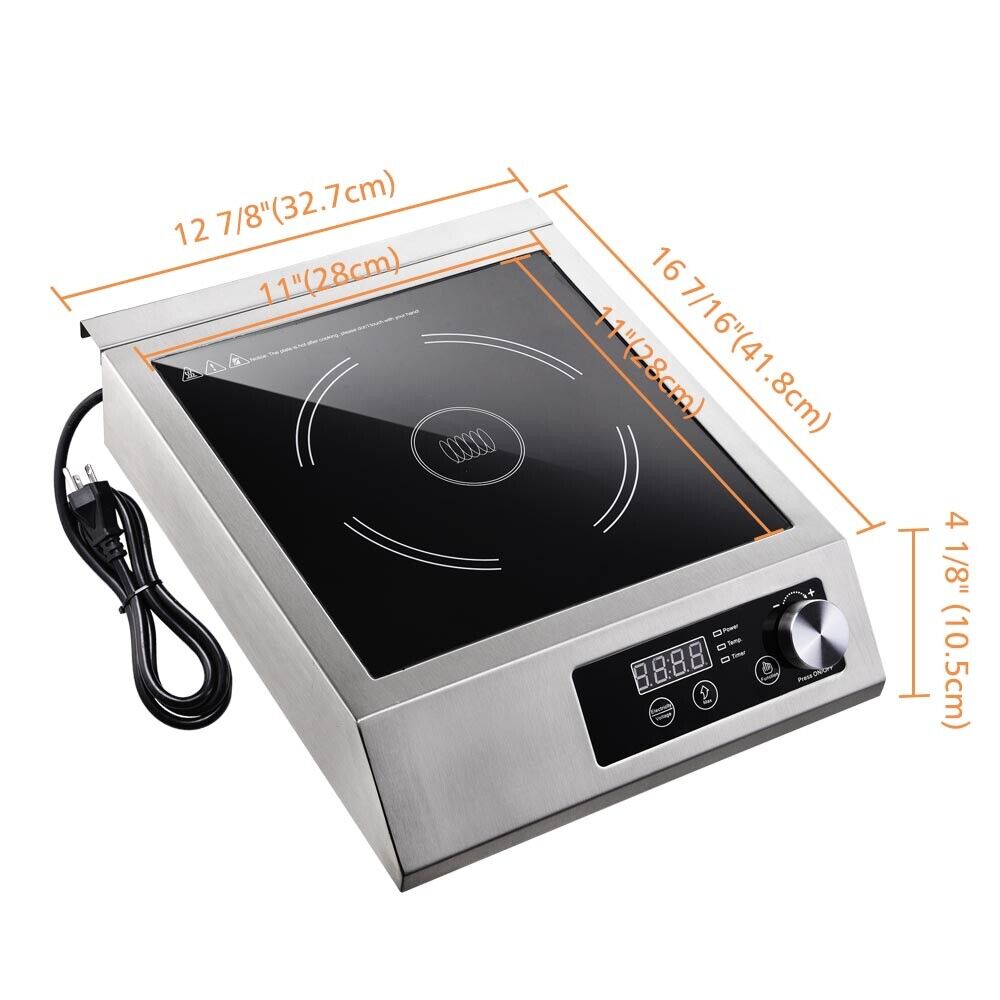 3500W Commercial Portable Induction Cooktop Electric Countertop Cooker Stove - Fresh Stock Dated February 2026