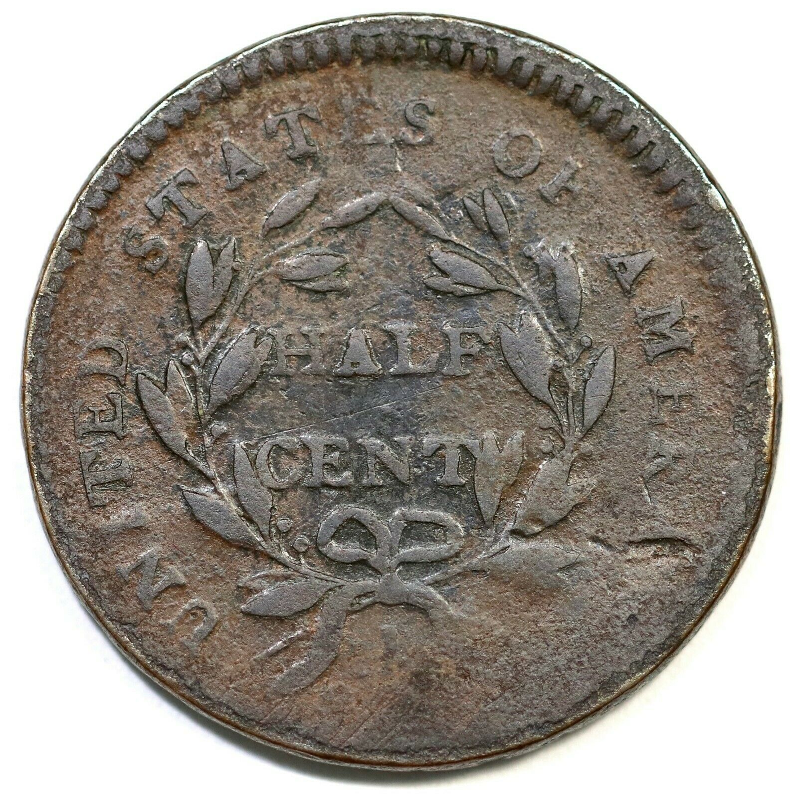 1794 C-4a R-3 Sm Edge Letters Liberty Cap Half Cent Coin 1/2c - Fresh Stock Dated December 2025