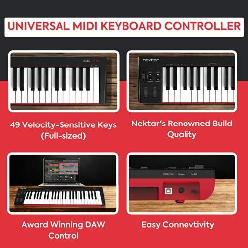 , 49-Key Midi Controller (SE49), Black white Grey - Fresh Stock Dated December 2025