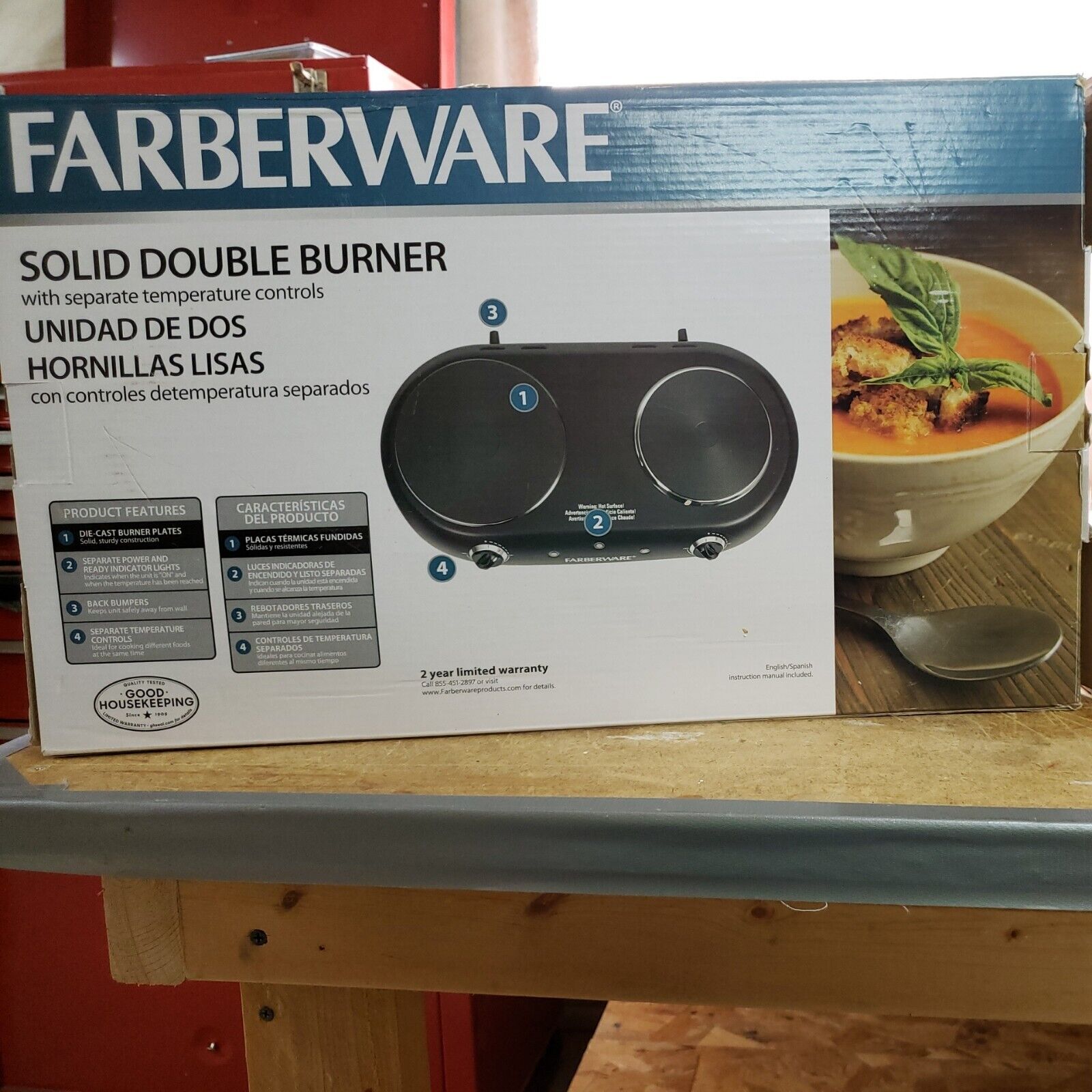 Farberware FH202-D11 Double Burner - Black - Fresh Stock Dated February 2026