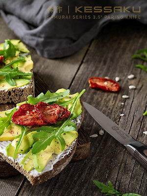 Kessaku 3.5-Inch Paring Knife - Samurai Series - High Carbon 7Cr17MoV Steel - Fresh Stock Dated January 2026