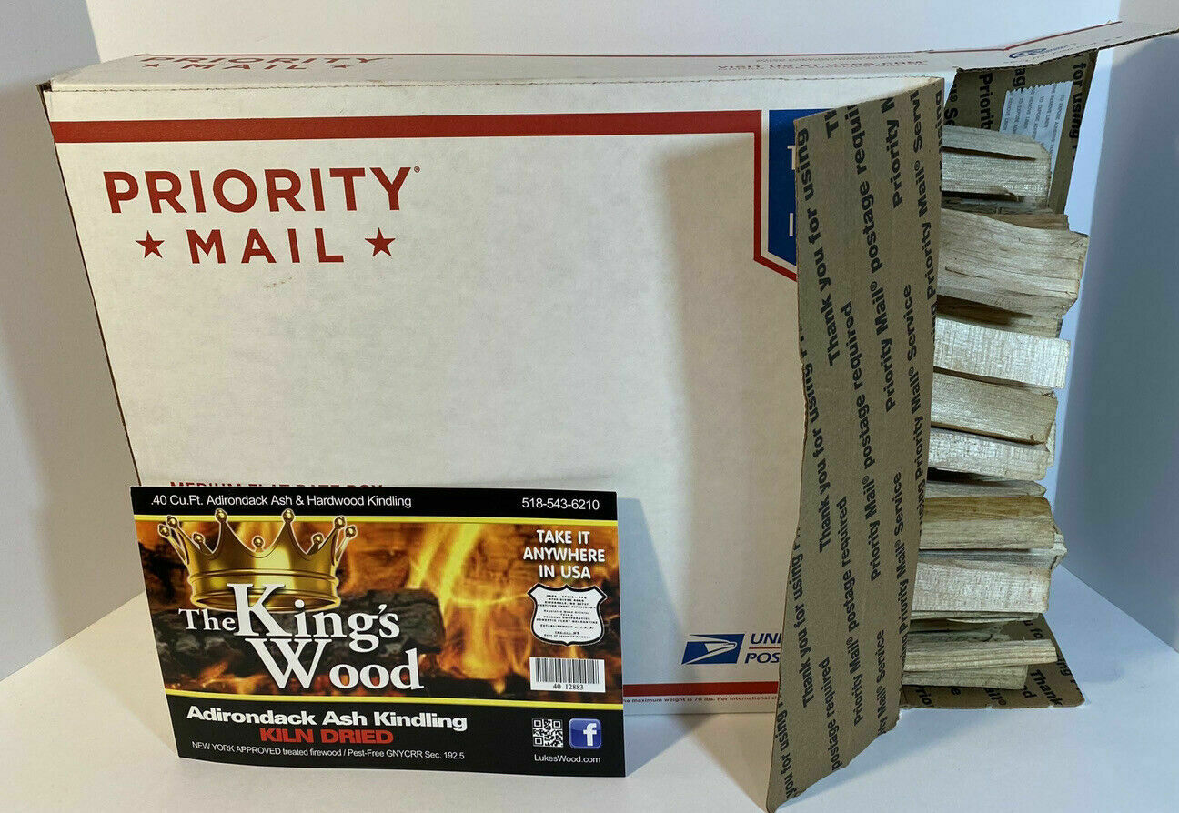 Adirondack Kindling Wood Firewood 8-10 Lb Hardwood Fire Starters USDA Kiln Dried - Fresh Stock Dated December 2025