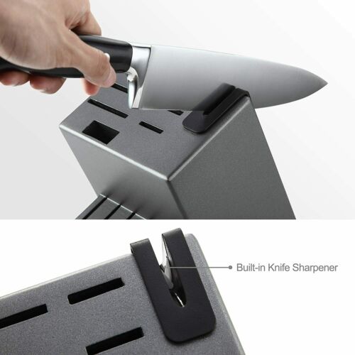 14-Piece Knife Block Set Stainless Steel Built-in Sharpener Knife Set with Block - Fresh Stock Dated January 2026