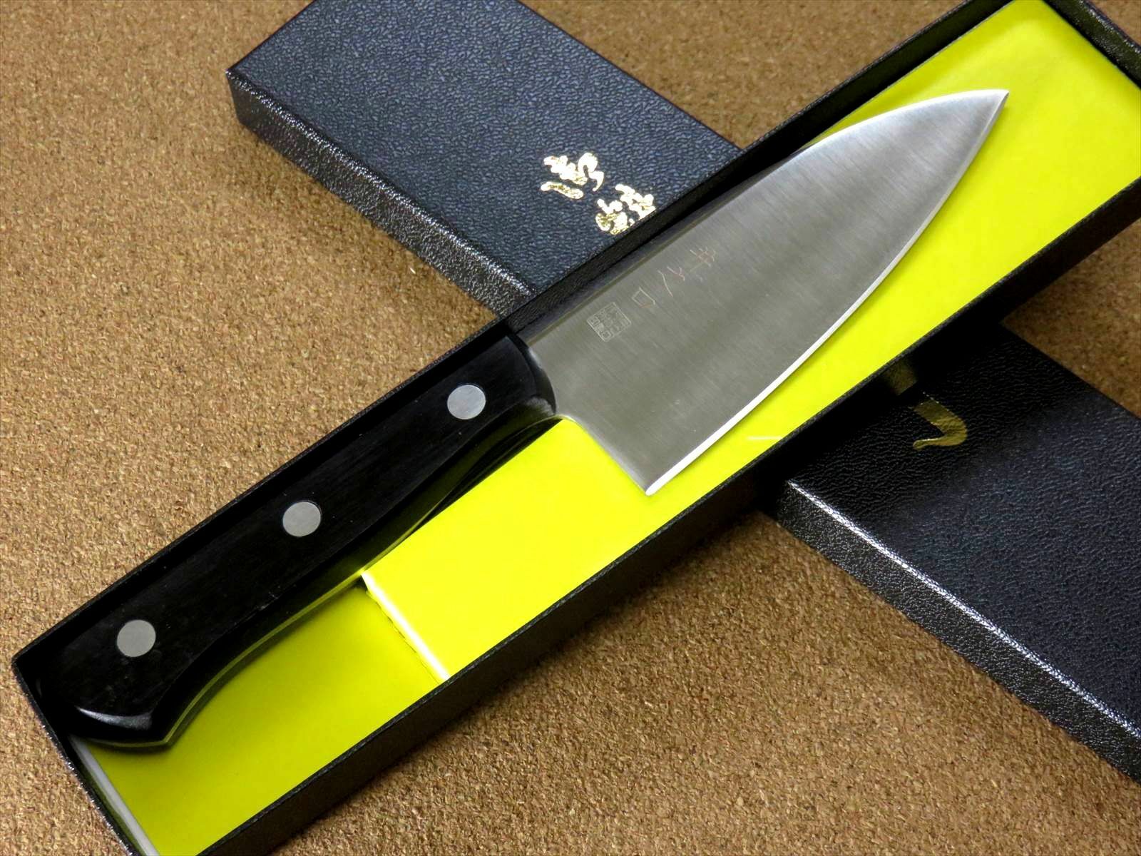Japanese Kitchen Small Knife 110mm 4 in Double-edged Fishing Outdoor SEKI JAPAN - Fresh Stock Dated February 2026