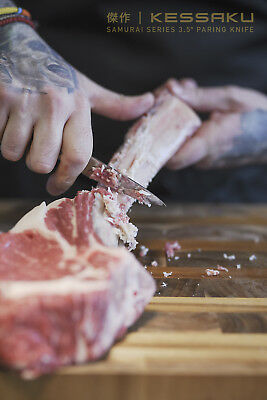 Kessaku 3.5-Inch Paring Knife - Samurai Series - High Carbon 7Cr17MoV Steel - Fresh Stock Dated January 2026