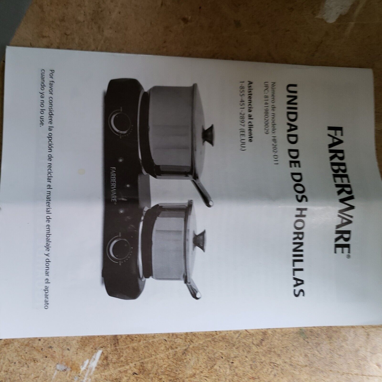 Farberware FH202-D11 Double Burner - Black - Fresh Stock Dated February 2026