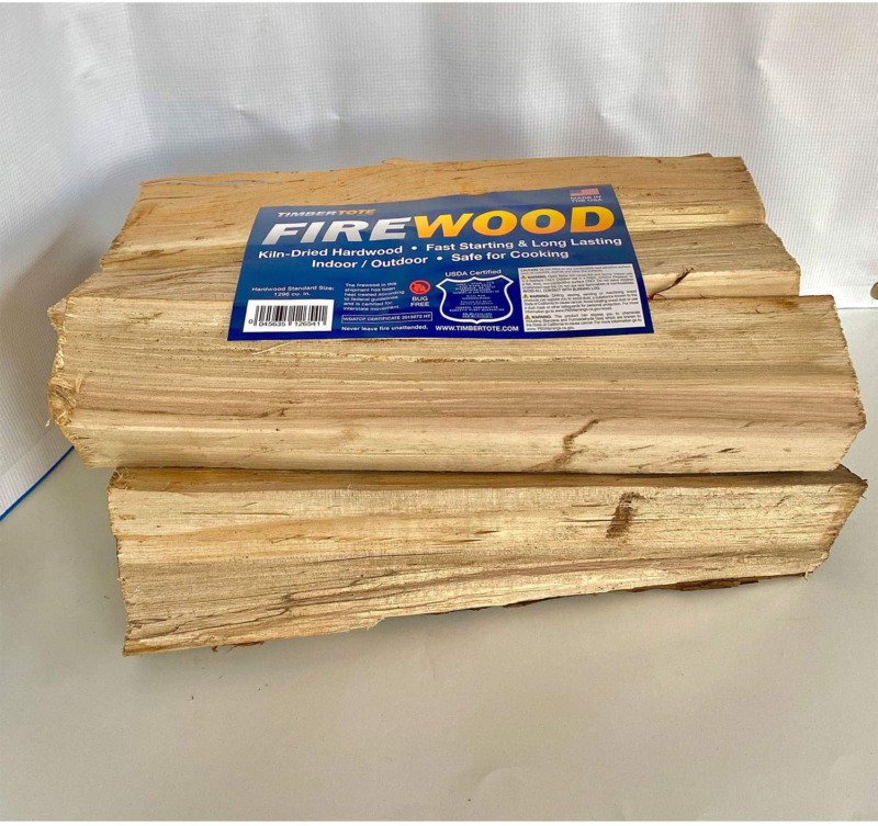 Timbertote 0.75 Cubic Feet Natural Hardwood Mix Fire Log Firewood Bundle for Fir - Fresh Stock Dated January 2026