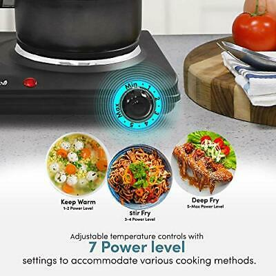 Elite Gourmet Countertop Electric Hot Burner Temperature Controls Power Indic... - Fresh Stock Dated February 2026