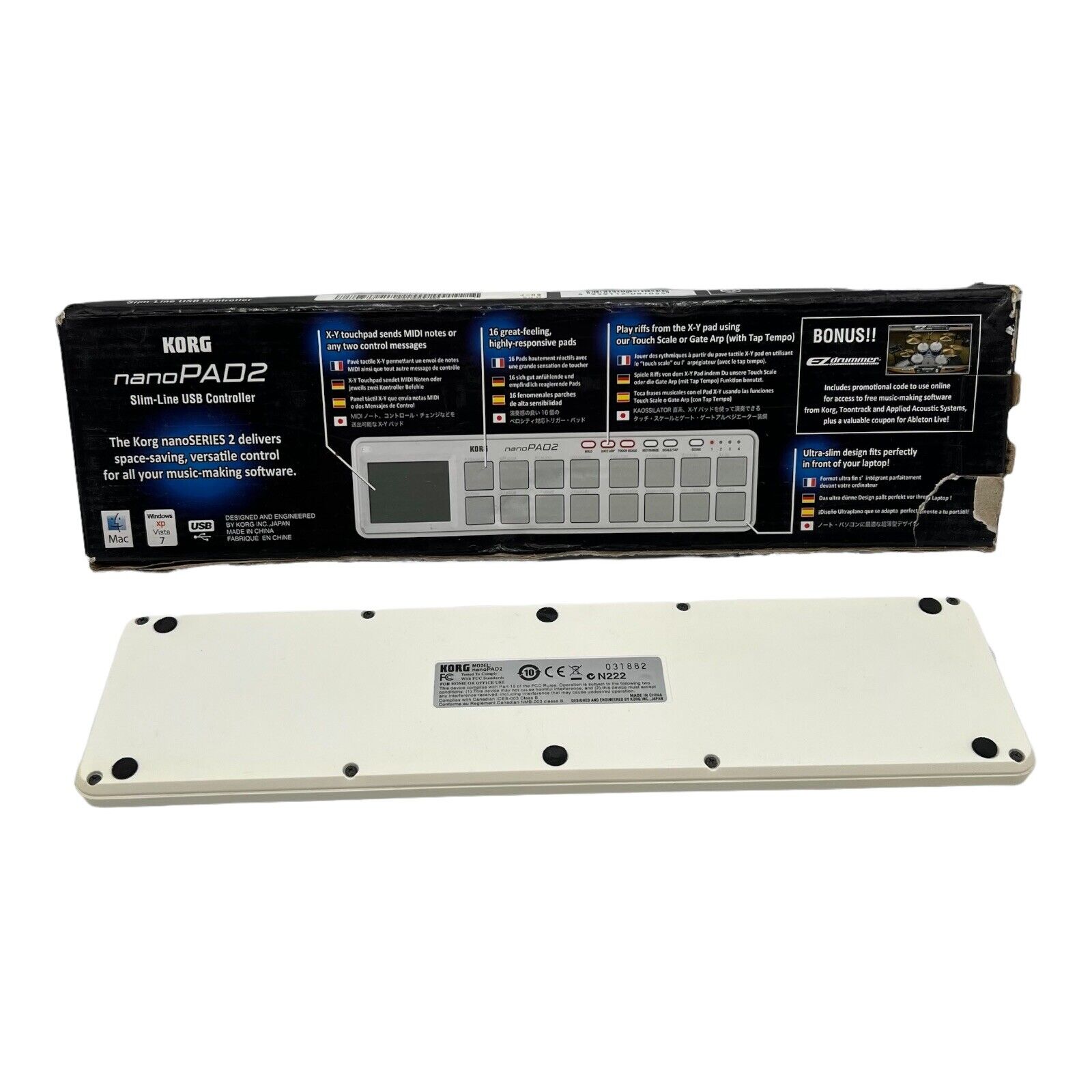 Korg nanoKONTROL2 + nanoKEY2 + nanoPAD2 Slim-Line USB Control Surface BUNDLE - Fresh Stock Dated December 2025