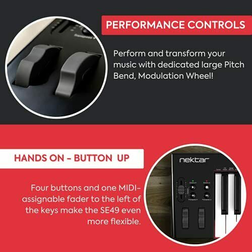 , 49-Key Midi Controller (SE49), Black white Grey - Fresh Stock Dated December 2025