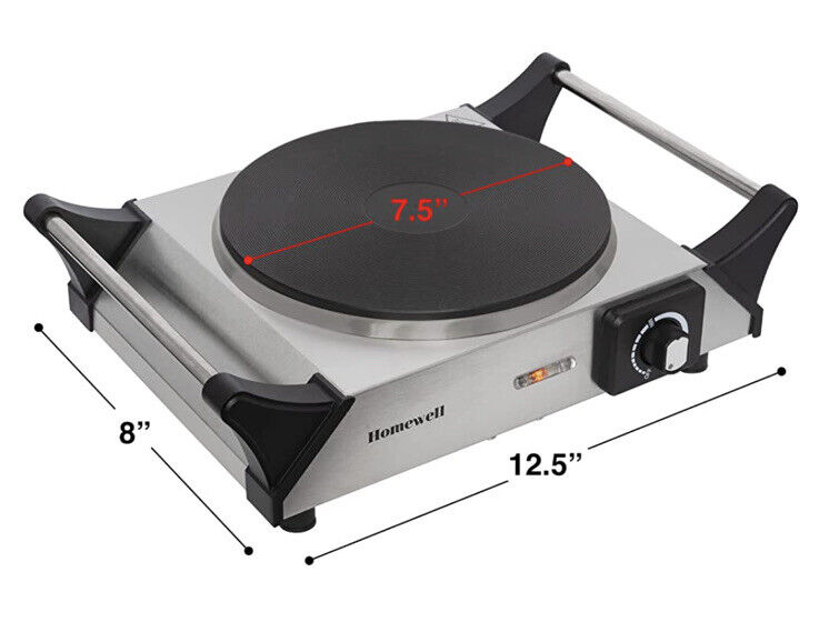 Homewell Stainless Steel Electric Single Hot Plate 1500W - Fresh Stock Dated February 2026