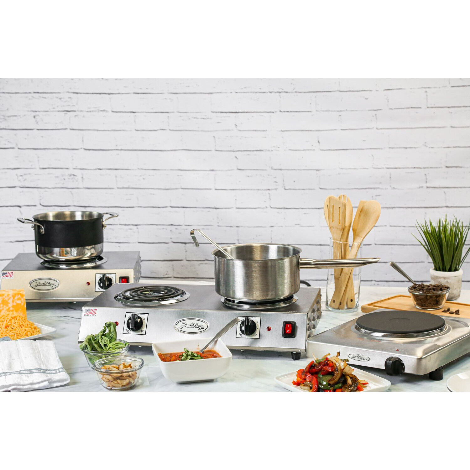 BroilKing PCR-1S Heavy Duty Cast Iron Solid Disc Single Burner Hot Plate, (Used) - Fresh Stock Dated February 2026