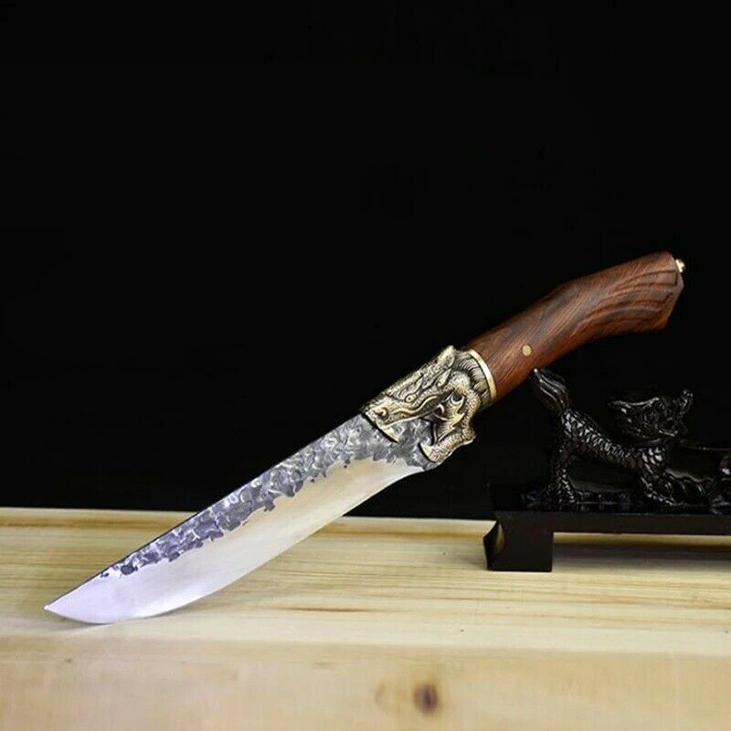 7 inch Handmade Chef Knife Fixed Blade Meat Knives Chinese Cleaver Cooking Tools - Fresh Stock Dated January 2026