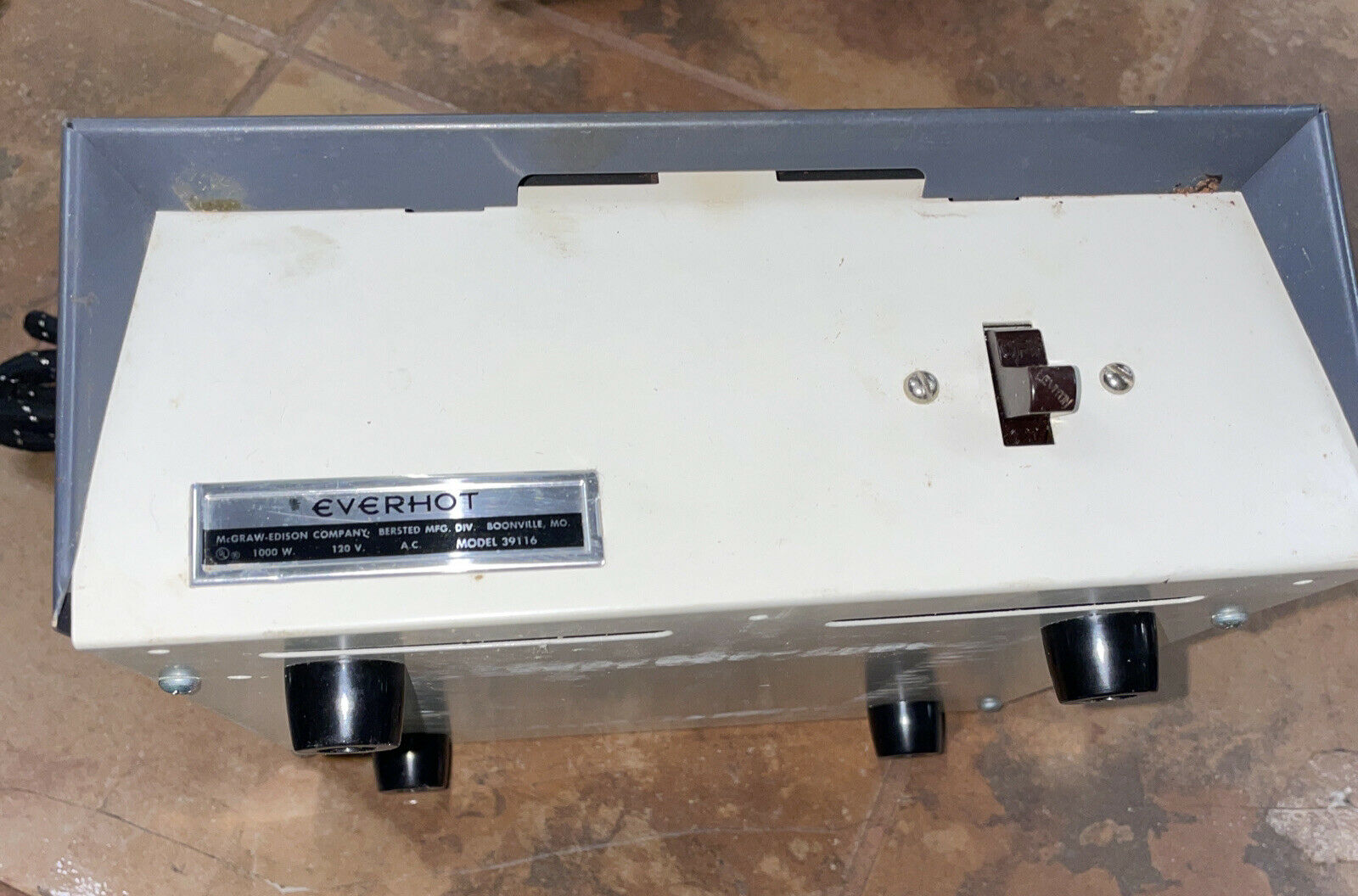 Vintage McGraw-Edison Co. Everhot Single Burner Table Stove 1000W 120 V Org. Box - Fresh Stock Dated February 2026