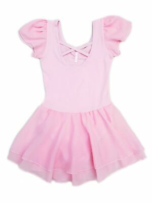 Wenchoice Girls Pink Short Chiffon Sleeve Bow Skirted Ballet Dress 9M-8 - Fresh Stock Dated December 2025