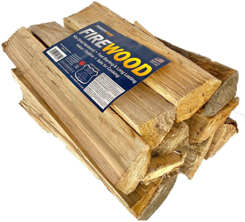Timbertote 0.75 Cubic Feet Natural Hardwood Mix Fire Log Firewood Bundle for Fir - Fresh Stock Dated January 2026