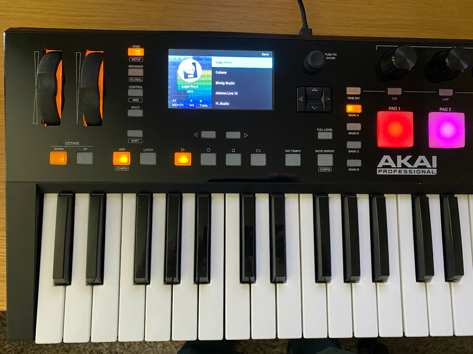 AKAI Advance 49 USB Keyboard Controller w/ USB Cable Only, used, works! AS IS! - Fresh Stock Dated December 2025