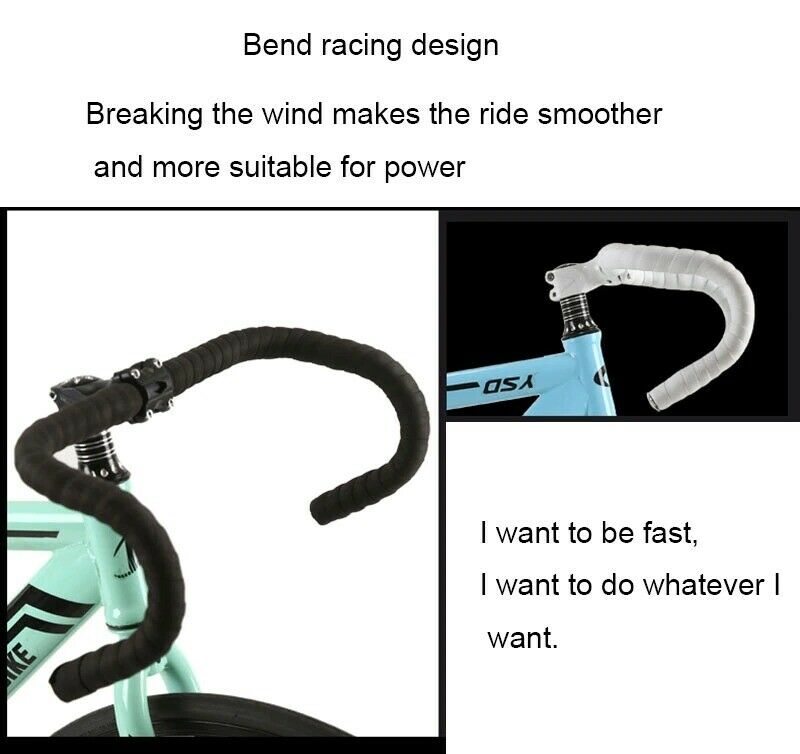 ROAD BIKE FIXED-GEAR SPORT BICYCLE SINGLE SPEED RARE DRUM BRAKE RACE CYCLE 26