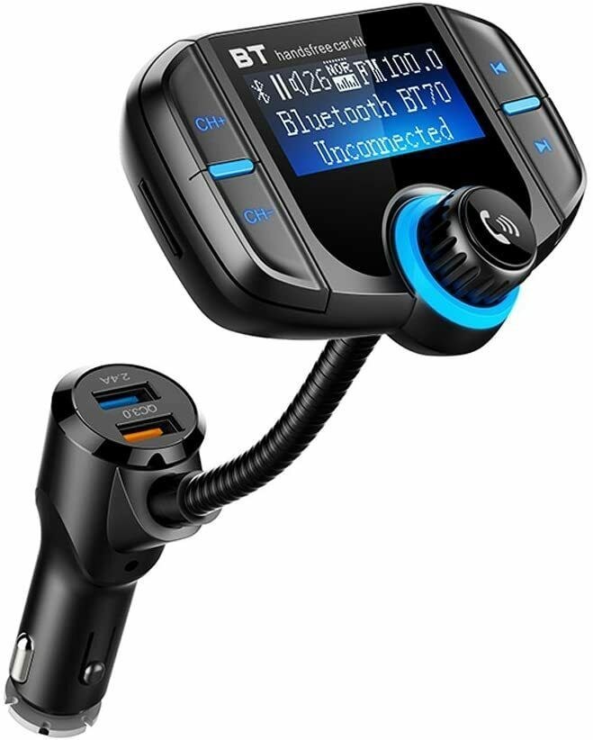Wireless Bluetooth FM Transmitter Adapter Car Hands-free For iPhone Samsung LG - Fresh Stock Dated December 2025
