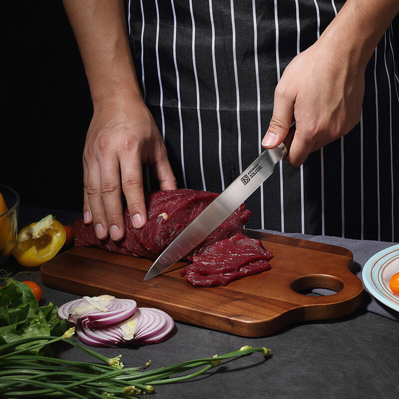 8 inch slicing knife German stainless steel kitchen chef cooking meat cutlery US - Fresh Stock Dated February 2026