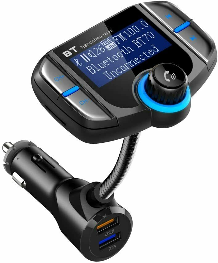 Wireless Bluetooth FM Transmitter Adapter Car Hands-free For iPhone Samsung LG - Fresh Stock Dated December 2025