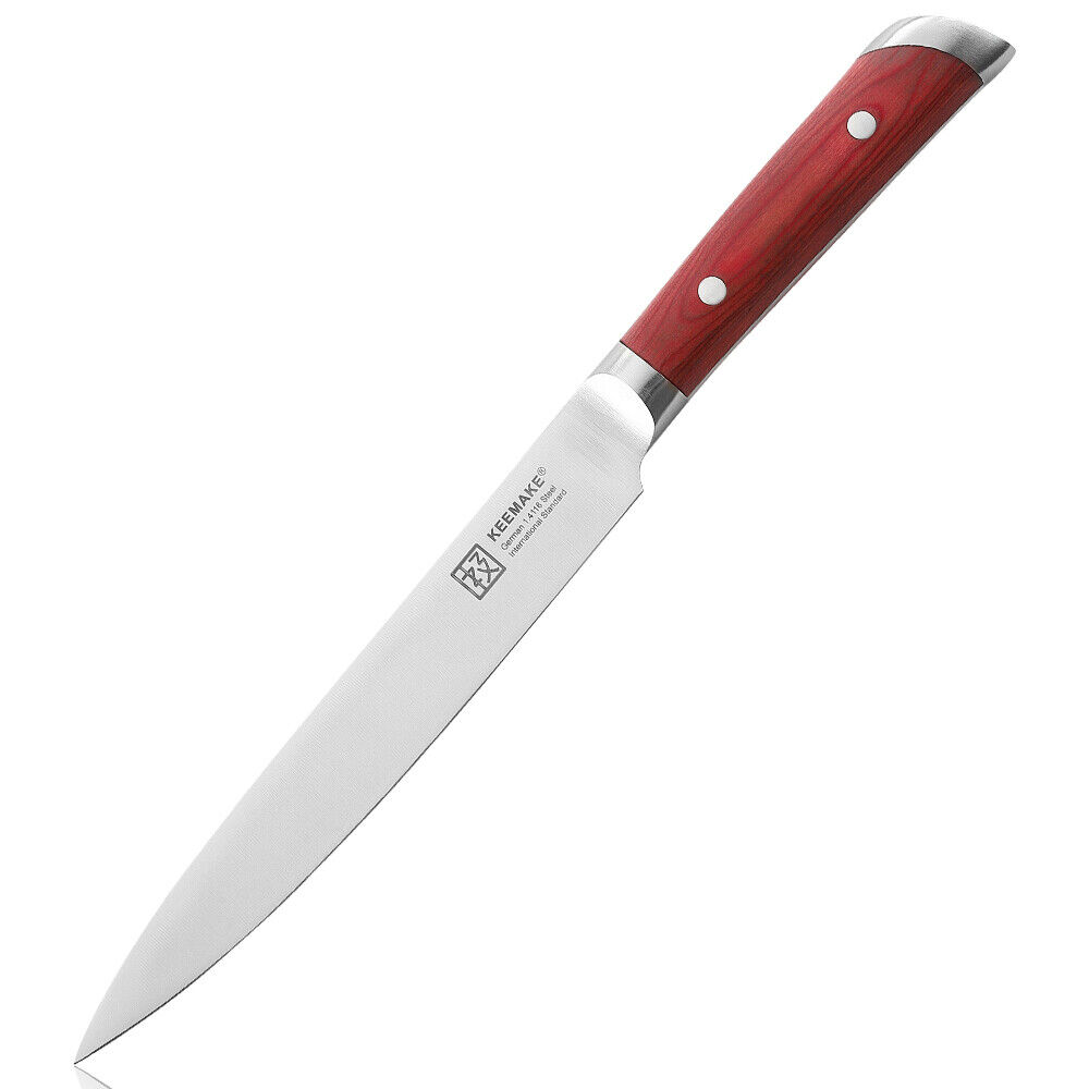 8 inch slicing knife German stainless steel kitchen chef cooking meat cutlery US - Fresh Stock Dated February 2026