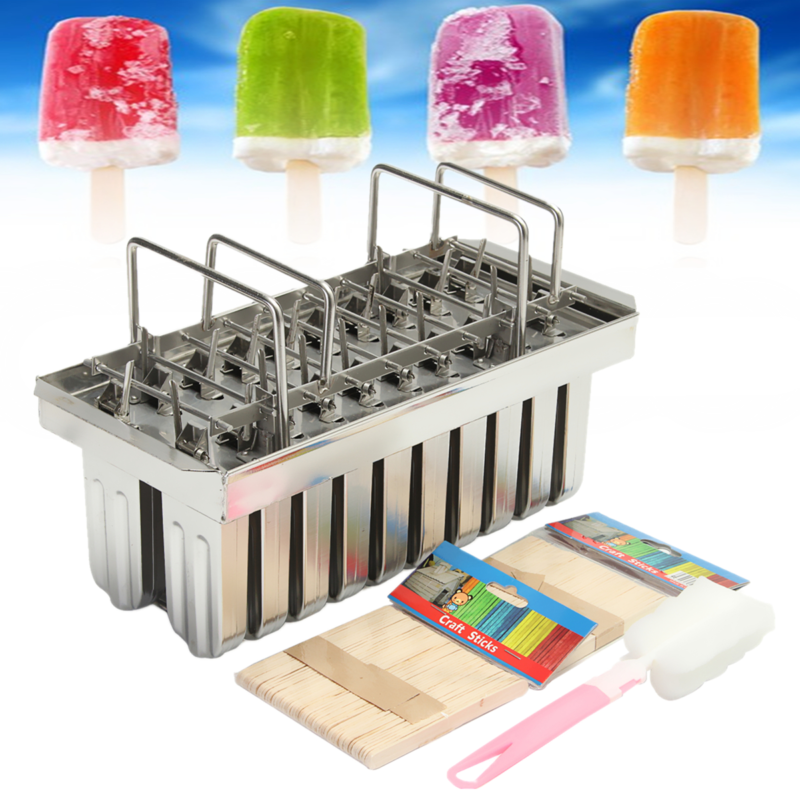 molde para paletas de acero inoxidable helados profesional paletero 20 uds Nuevo - Fresh Stock Dated February 2026