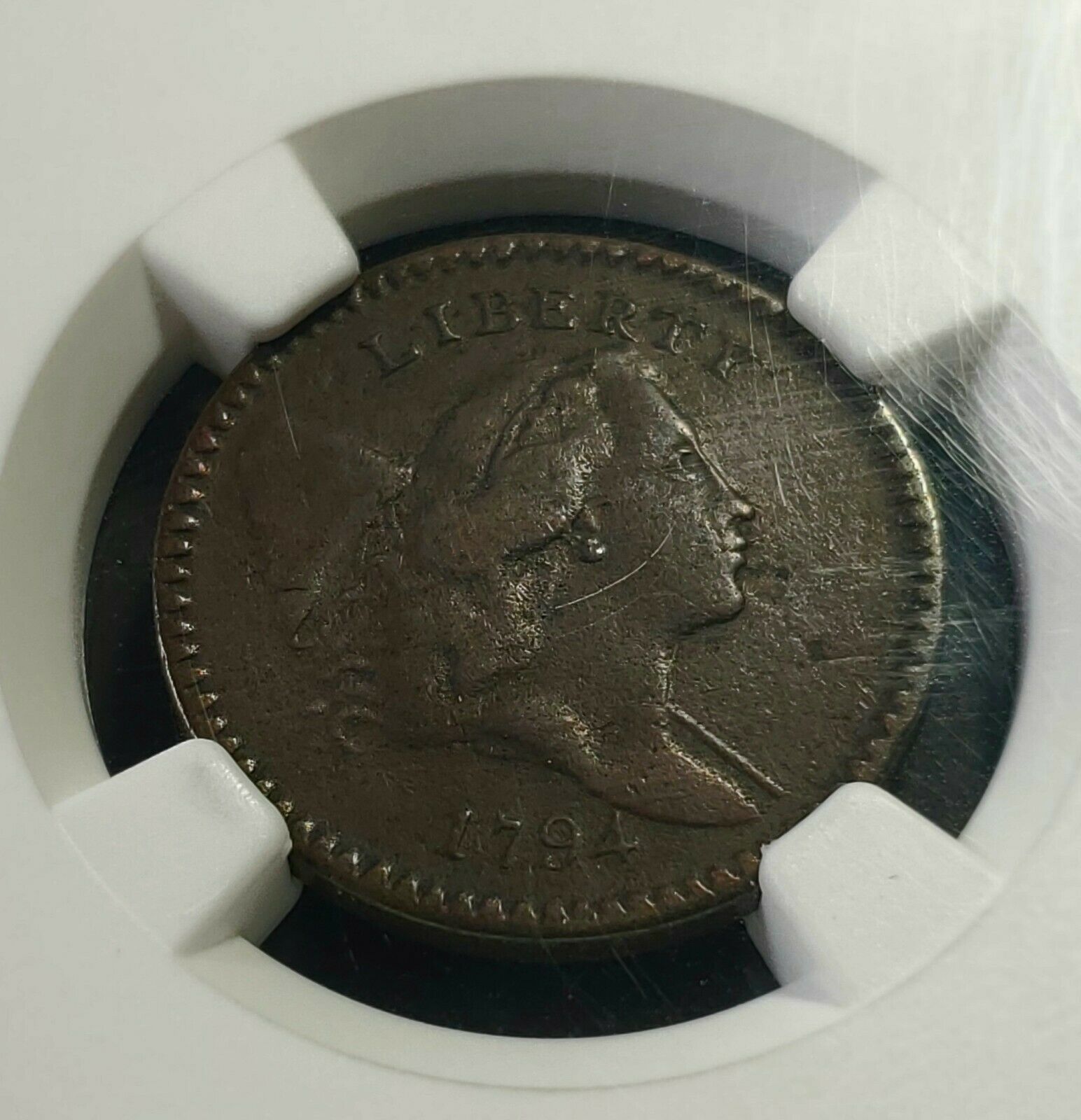 1794 Liberty Cap Half Cent NGC XF Details ENV. DMG. - Fresh Stock Dated December 2025