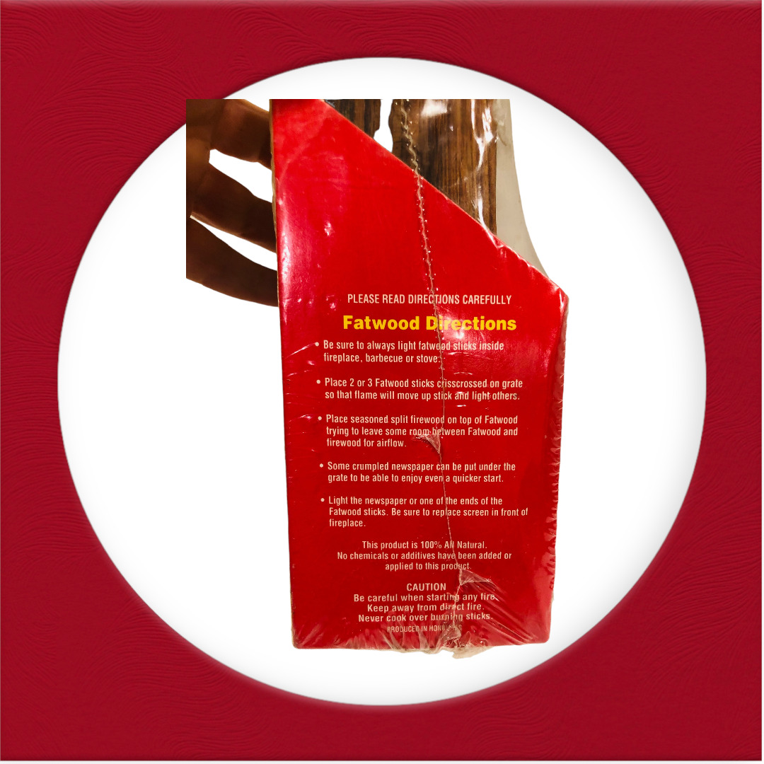 Lot of 2 Packages of FATWOOD FIRESTARTER - Natural Fuel for Fireplaces, BBQ, Etc - Fresh Stock Dated January 2026