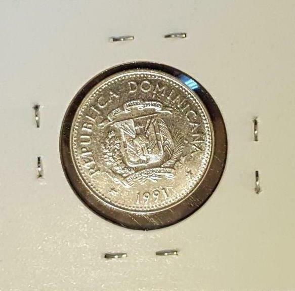 1991 Dominican Republic 25 Centavos - Fresh Stock Dated December 2025