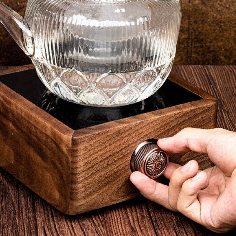Electric tea kettle ceramic stove walnut auto shut off tea induction hotplate - Fresh Stock Dated February 2026