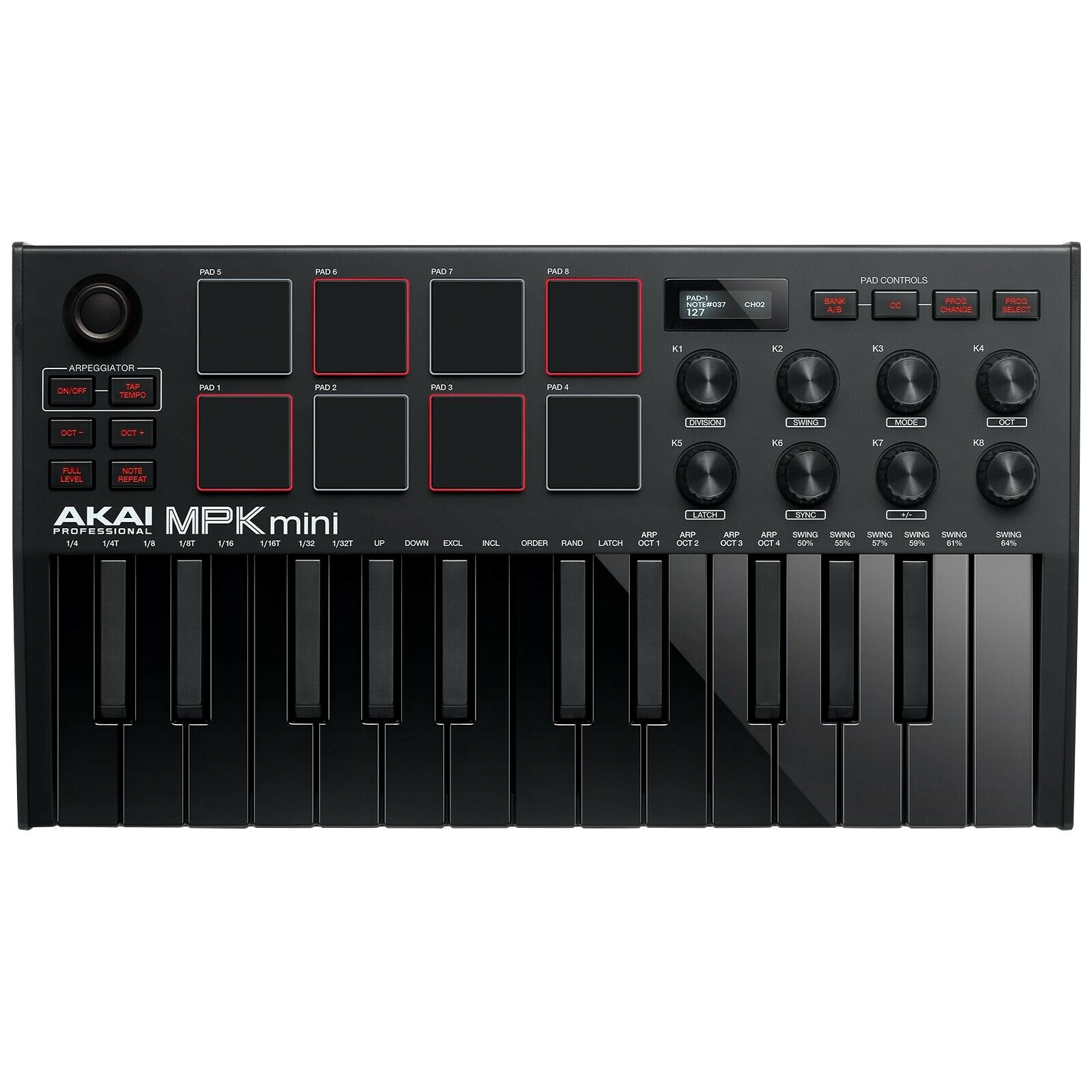 Akai MPK Mini MK3 25-Key USB Keyboard Pad Controller Black w Software & Case - Fresh Stock Dated December 2025