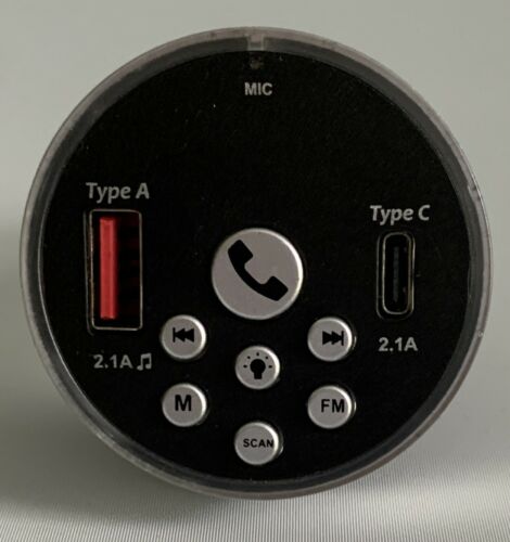 Monster WFM9-1002 Bluetooth FM Transmitter w/ LED Accent Ring - Stream Audio GA - Fresh Stock Dated December 2025